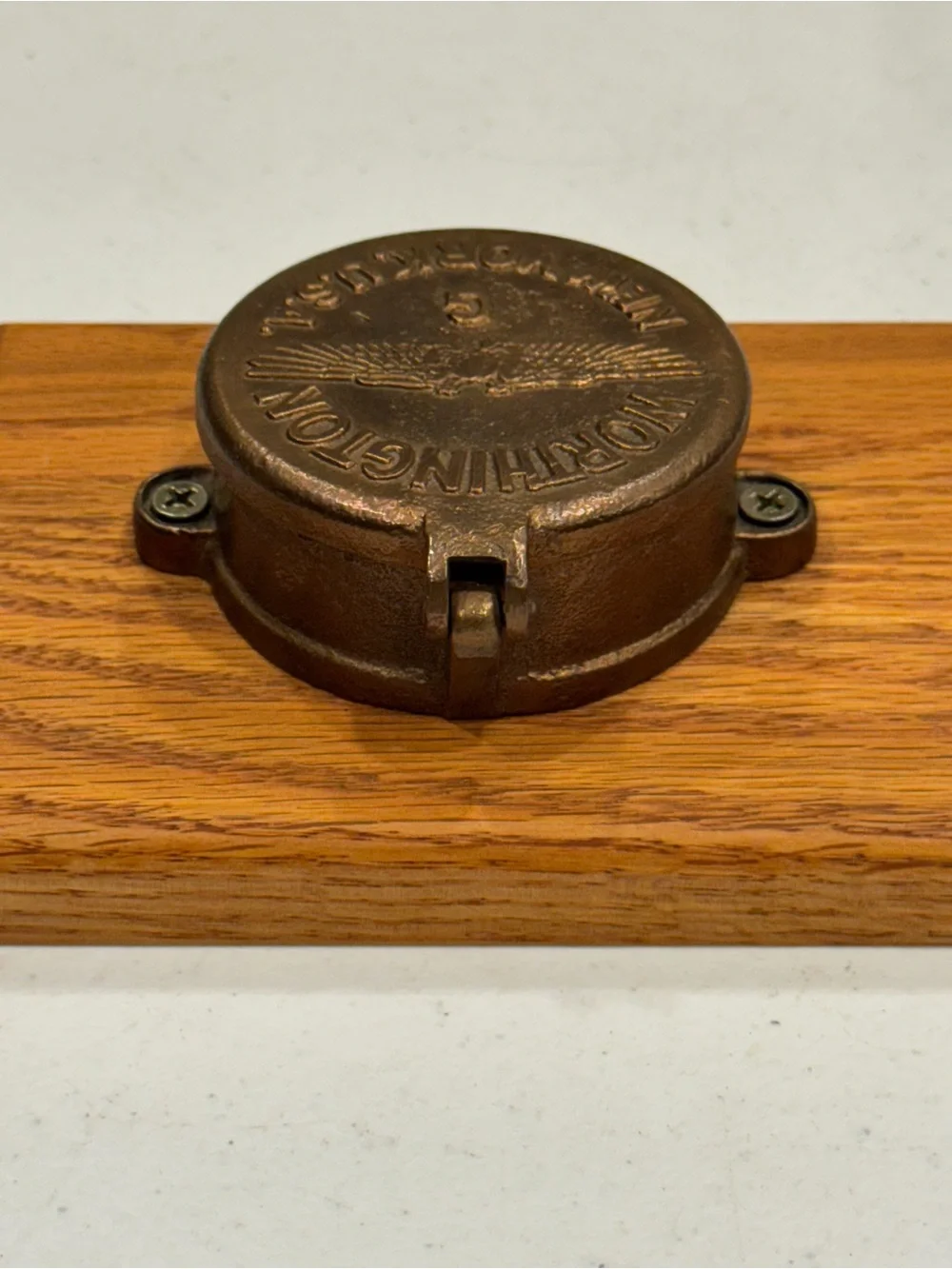 Vintage Brass Worthington Gamon Meter Co. Cap Newark New Jersey Super Clean